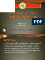 12 Math154-1 Module 1 Confidence Intervals Application, N Less Than 30