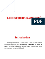 Cours Sur Le Discours Rapporté