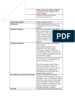 Ficha Técnica para Registro Sanitario