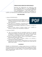 Contrato de Prestacion de Servicios Profecionales