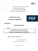 Rapport de Stage de Perfectionnement Specialite: Système Embarqué Elaboration D'un Plan de Projet Système de Comptage Et Visualisation