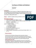 Dual Nature of Matter and Radiation