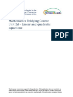 2d - Linear and Quadratic Equations