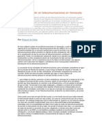 La Interconexión en Telecomunicaciones en Venezuela