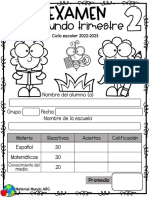 Examen Segundo Grado - 2do Trimestre