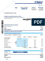 Estado de Cuenta $399.00: Movimientos Del Mes Anterior Total