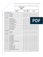 List of Structure Drawing: NO REV Drawing Number Drawing Title Scale Paper Size Revision