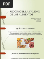 Reconocer La Calidad de Los Alimentos