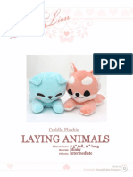 Laying Animal Plush Sewing Pattern by TeacupLion