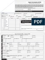 Import Declaration (N10) : IMPORTANT! Please Complete Sections A, B and C of This Form