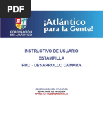 Instructivo de Usuario - Estampilla Pro - Desarrollo Camara