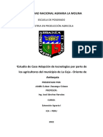 Estudio de Caso Adopción de Tecnologías Por Parte de Los Agricultores Del Municipio de La Ceja - Oriente de Antioquia