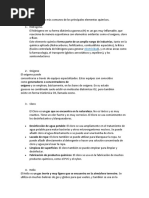 Características y Usos Más Comunes de Los Principales Elementos Químicos