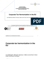 Corporate Tax Harmonization in The EU: Fiftieth Panel Meeting Hosted by The Universiteit Van Tilburg