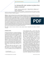 Does Grazing Induce Intraspecific Trait Variation in Plants From A Sub-Humid Mountain Ecosystem