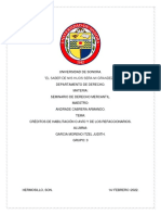 Créditos de Habilitación o Avío y de Los Refaccionarios