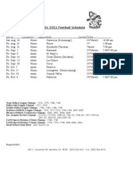 Central Catholic 2011 Football Schedule: Printed 4/10/11