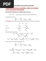 Cinética Química de Reacciones en Equilibrio