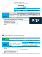 Dosificación de Círculos de Lectura Telesecundaria 1°