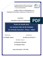 Etude de Façade Dans Les Maisons Fahs de Bir-Khadem Cas D'étude Haouches: Pitavy - Nibel