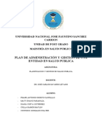 Plan de Administración y Gestión de Una Entidad en Salud Publica Trabajo Final Grupal