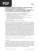 Correlation Between Preoperative Ultrasonographic Findings and Clinical Intraoperative Cytopathological and Histopathological Diagnosis of Acute Abdomen Syndrome in 50 Dogs and Cats