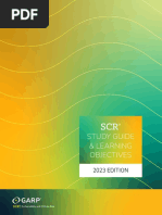 SCR2023 Study Guide and Learning Objectives