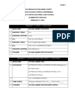 Radio Broadcasting News Script