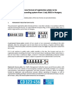 New Hungarian Registration Plates