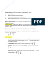 Introduction To Matrices