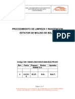 Procedimiento de Limpieza y Mantención Estator de Molino de Bolas