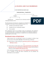 Residential Status and Tax Incidence