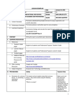 LESSON EXEMPLAR - Basic Factors of Delivery