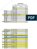 Schedule: (From 15/08/2011 - End 31/12/2011)