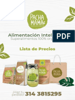 Lista de Precios 2022 - Pachamama