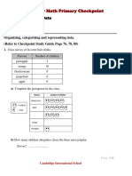 Primary Checkpoint Revise Math Package Handling Data