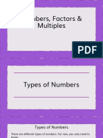 1 - Numbers, Factors & Multiples 1