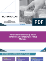 Penerapan Bioteknologi Dalam Mendukung Kelangsungan Hidup Manusia