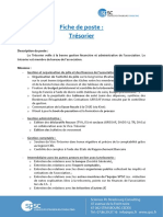 Fiche de Poste Tréso