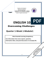 ENGLISH-10 Q1 Mod1 Overcoming-Challenges PDF