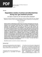 Degradation Studies of Amines