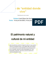 Entidad Donde Vivo Semana Del 9, 11, 16 y 18 de Junio