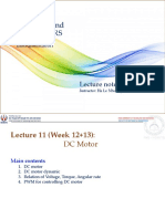 Lecture Note 13+14 (Actuators) - Electrical Actuation-DC Motor