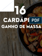 16 Cardápios Ganho de Massa