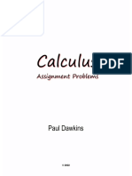 Calculus Assignment PDF