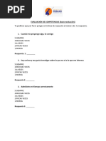 EVALUACIÓN DE COMPETENCIAS - Auto Evaluación