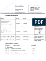 Syed Waseem CV