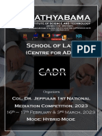 Col. Dr. Jeppiaar 1st National Mediation Competition, 2023 PDF