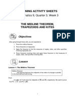 LAS - Math 9 - Q3 - Wk3 - The Midline Theorem Trapezoid and Kite PDF