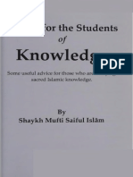 Advice For The Students of Knowledge